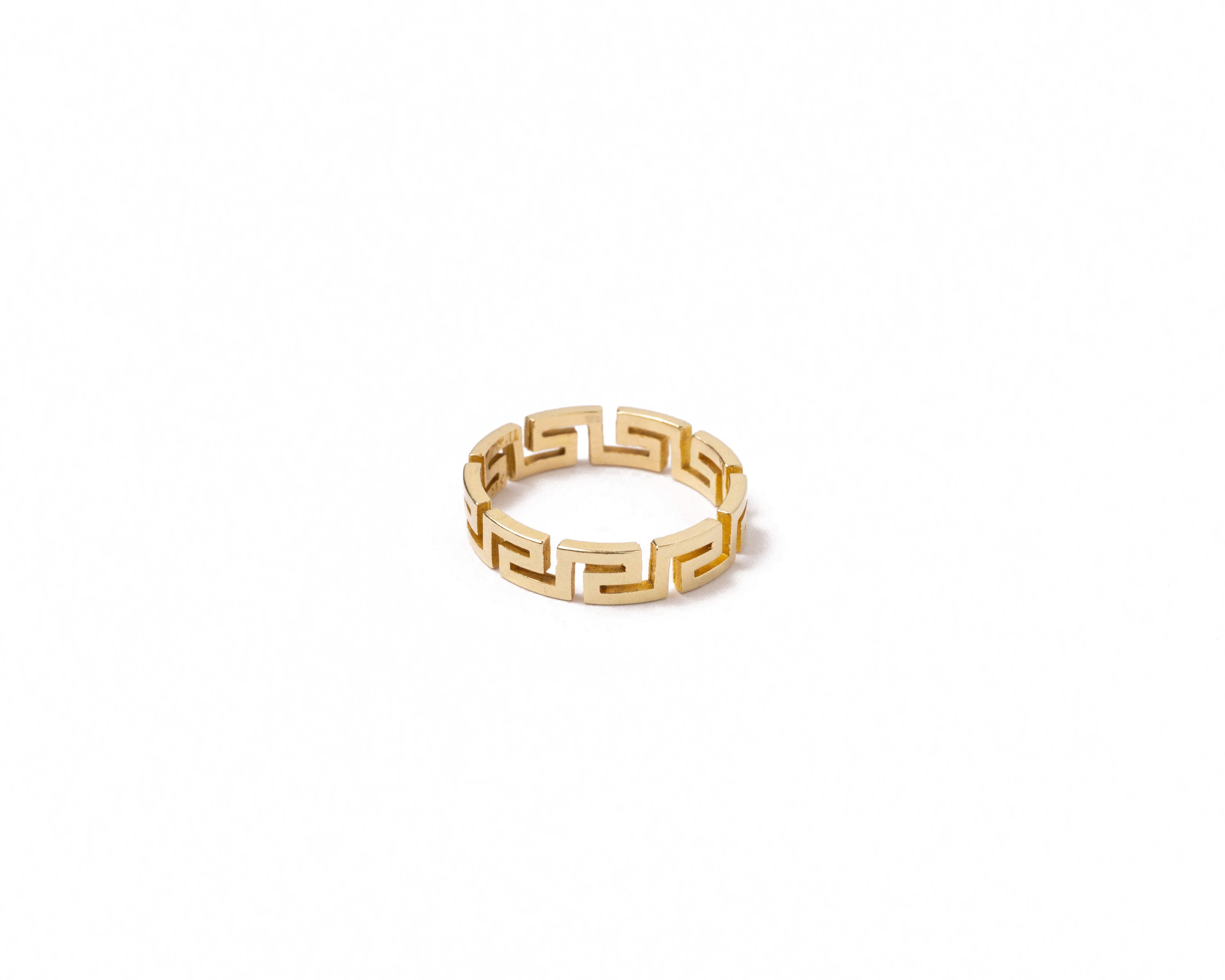 14k Greek Ornament Ring